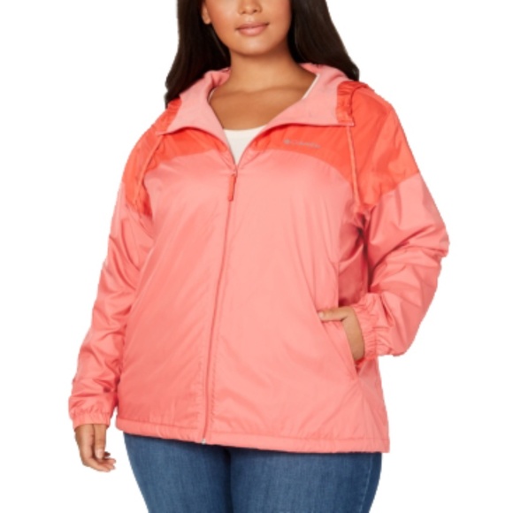 columbia flash forward lined windbreaker plus size